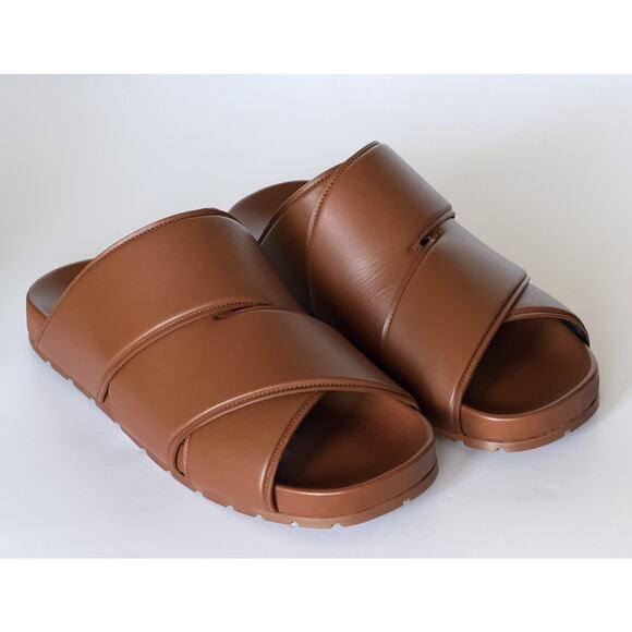 Bottega Veneta Men\'s Bridge Calf Leather Sandals Brown 9 US 754187 IT NIB $990 main image 10